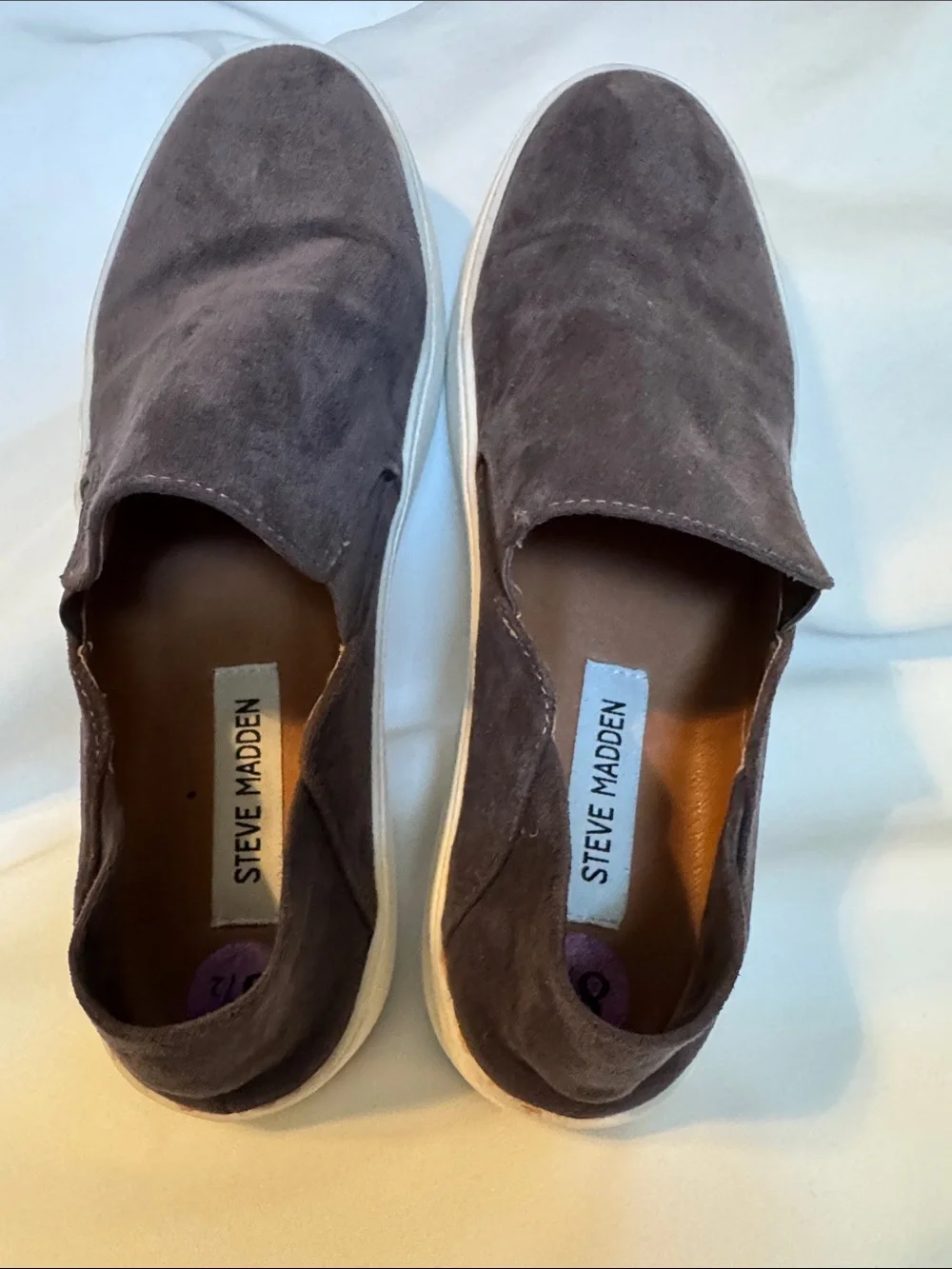 Steve Madden Fayna Women's Slip-On Suede Sneakers in Charcoal